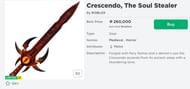  The Crescendo, The Soul Eater gear piece from the Roblox Avatar Shop. (Image via Roblox.com)